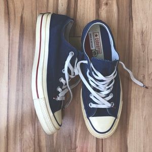 Converse Chuck Taylor Vintage-look Size Womens 9 Mens 7 Low Top Sneakers Navy